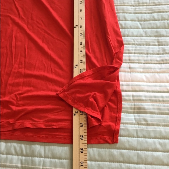 Chico’s Zenergy size 2 Red T-shirt tops/ Crisscross back, short sleeve - Picture 5 of 7
